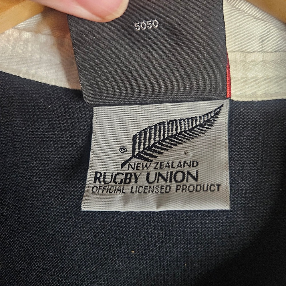Canterbury New Zealand All Blacks Rugby Jersey Mens L Black Long Sleeve Vintage - Picture 3 of 12